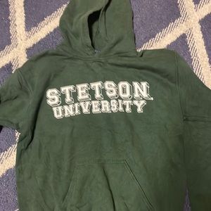 Green Stetson university hooded sweatshirt
